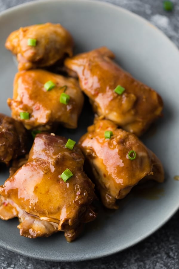 Paleo: Sticky Slow Cooker Honey Garlic Chicken Thighs ...