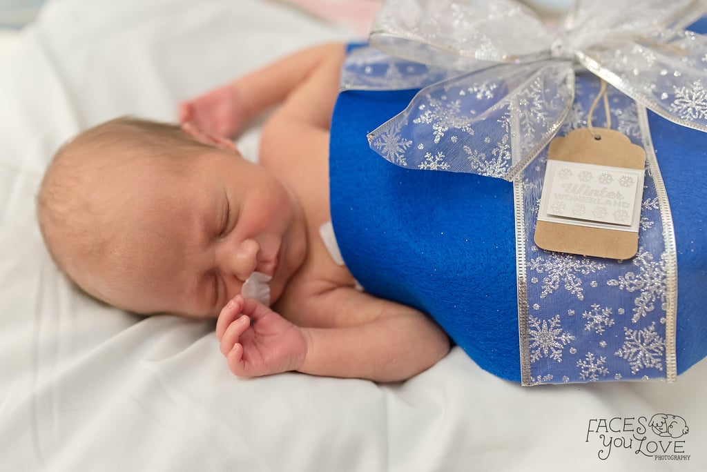 Photos of Preemies Dressed as Presents Meeting Santa Claus