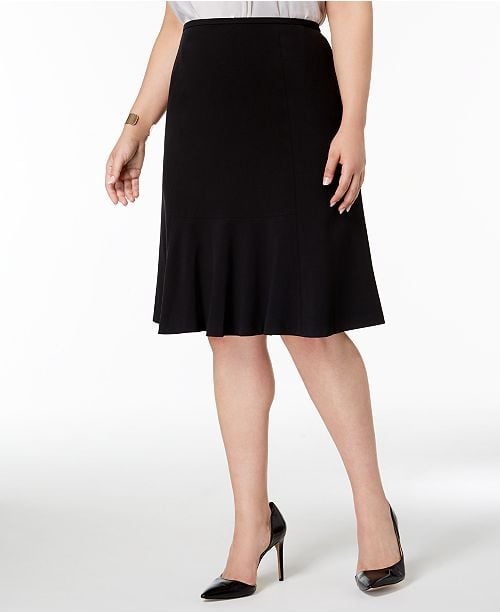 Nine West Plus Size Flared-Hem Skirt