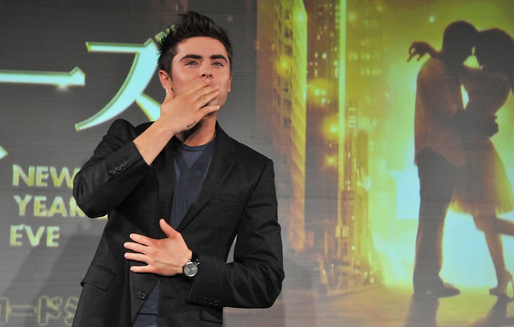In 2011, he really put on the charm by blowing kisses.
