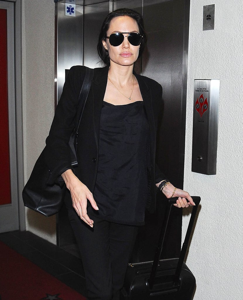 Angelina Jolie touched down at LAX on Saturday.