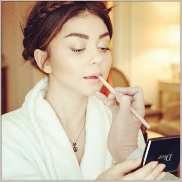 From her braided crown to her bright makeup, Sarah Hyland looked like red carpet royalty.
Source: Instagram user therealsarahhyland