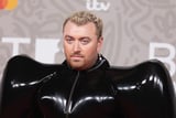 Sam Smith Arrives at the 2023 Brits in an Inflatable Latex Jumpsuit