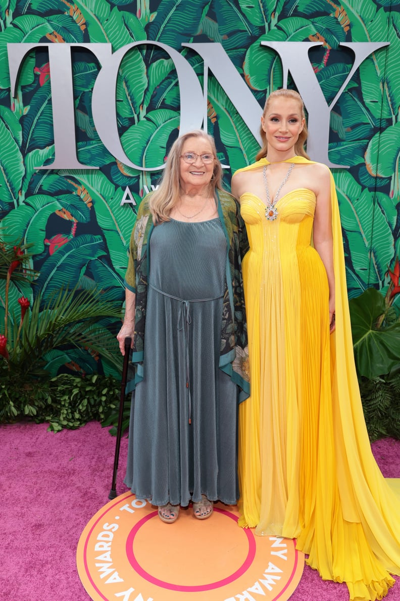 Jessica Chastain and Grandma Marilyn Herst at the 2023 Tony Awards