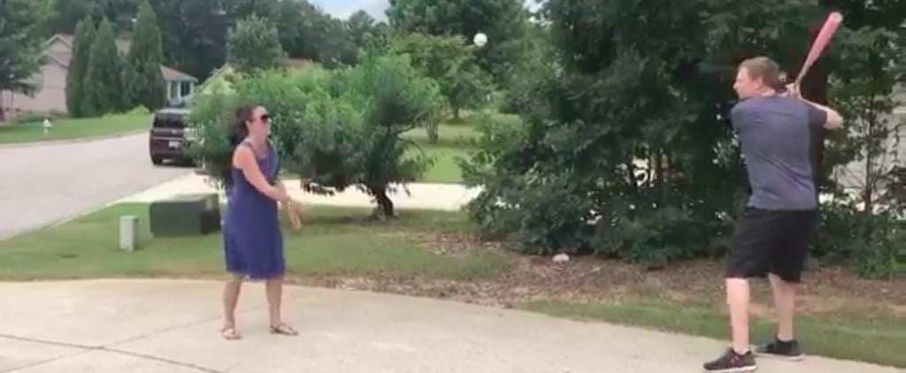 Dad's Baseball Gender Reveal Fail