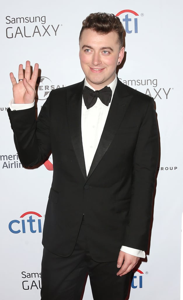 Sam Smith changed into a suit and bow tie for the Universal Music Group party at the Ace Hotel.