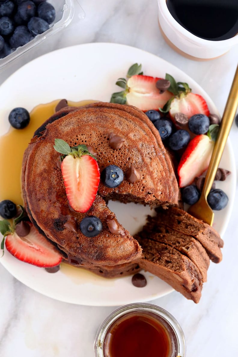 Healthy Chocolate Chip Pancakes