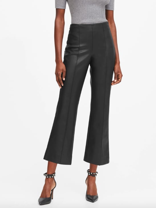 Vegan Leather Crop Flare Pant