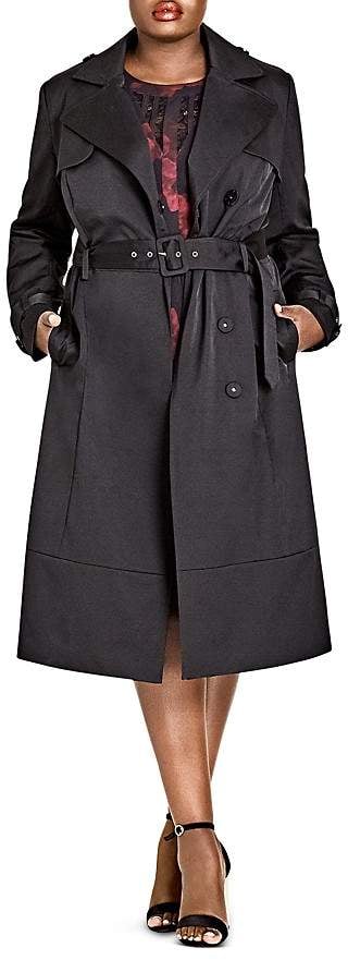 City Chic Classic Belted Trench Coat