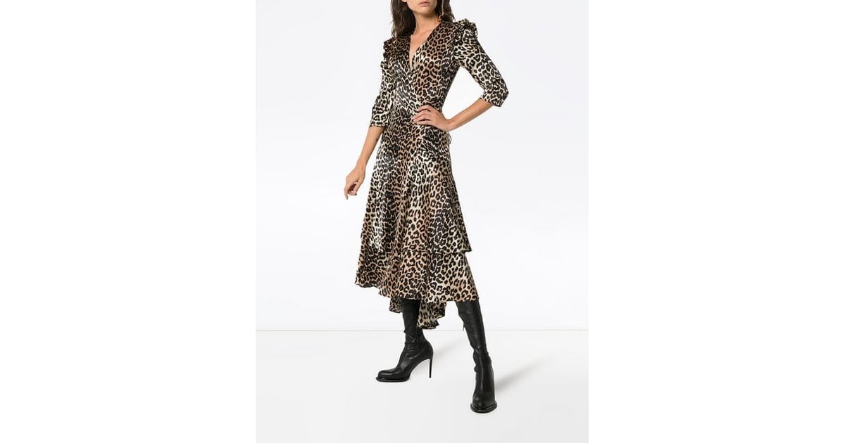 Ganni Calla Silk Wrap Dress This Is the 1 Flattering Print