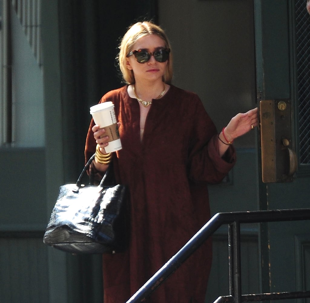 Ashley stepped out in Tribeca in June 2013 sporting a similar pair with a long smock.