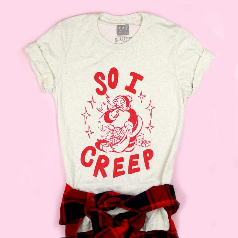 So I Creep Santa Adult Tee