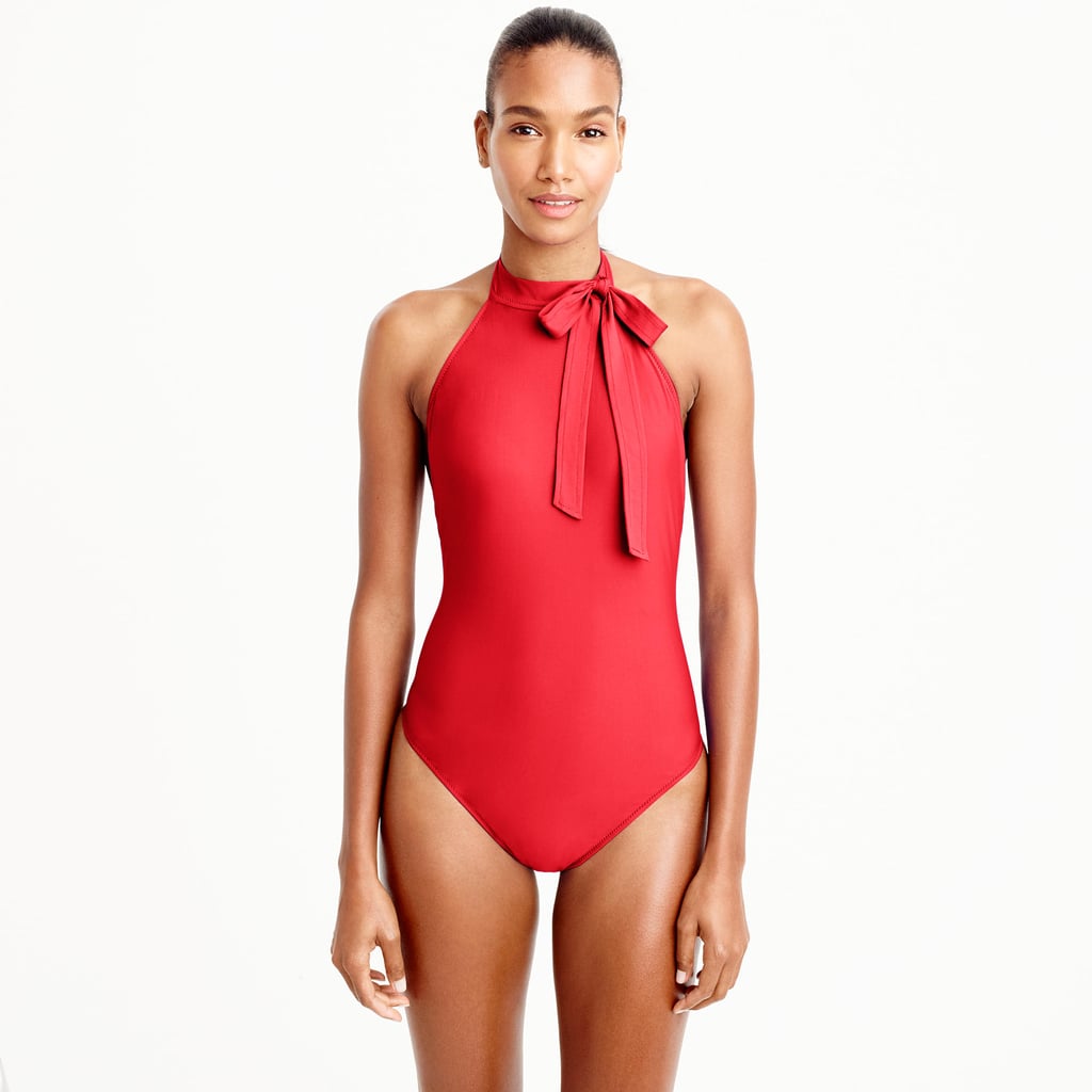 J.Crew Halter Bow-Tie One-Piece