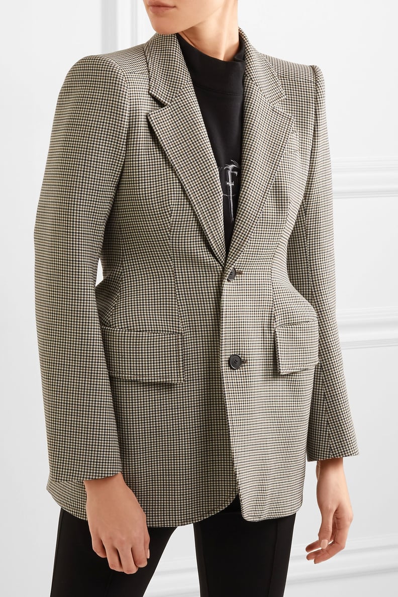 Balenciaga Hourglass Checked Blazer