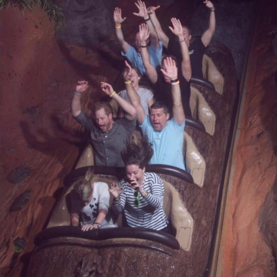 Prince Harry on Splash Mountain in Disney World