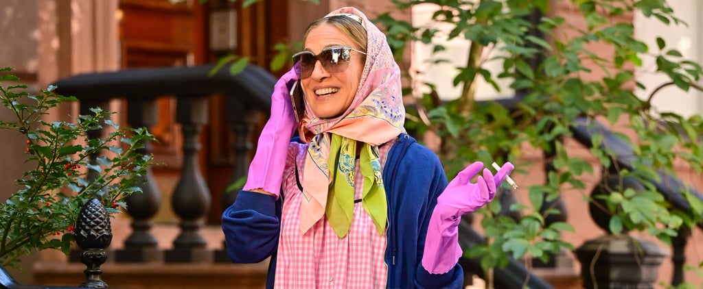 Carrie Bradshaw's Pink Granny-Chic Outfit Has the Internet Equally Confused and Excited
