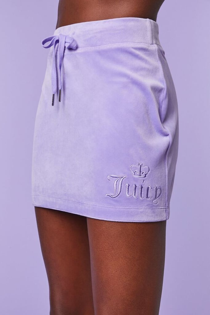 Vibrant Velour Juicy Couture x Forever 21 Velour Mini Skirt Shop the