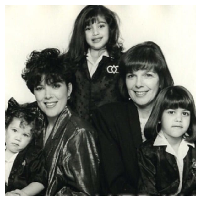 Kim paid homage to her childhood, sharing a flashback snap of her sisters, mom Kris, and grandmother MJ.