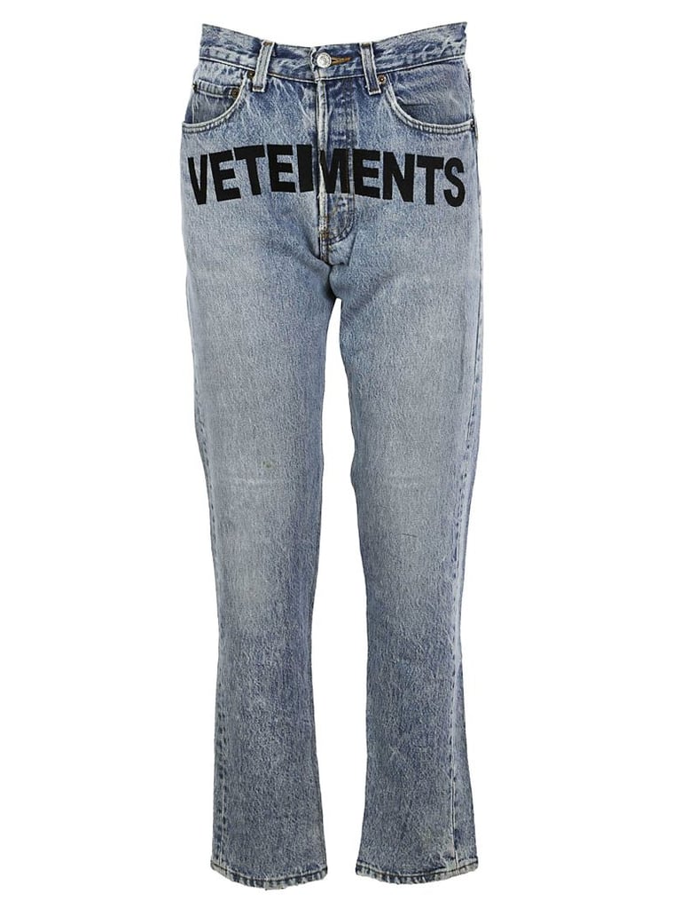 Vetements Logo Print Jeans