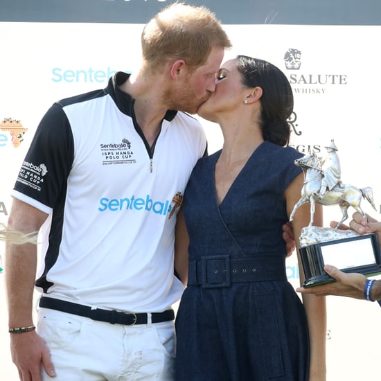 Prince Harry and Meghan Markle Kissing at Polo Match in July