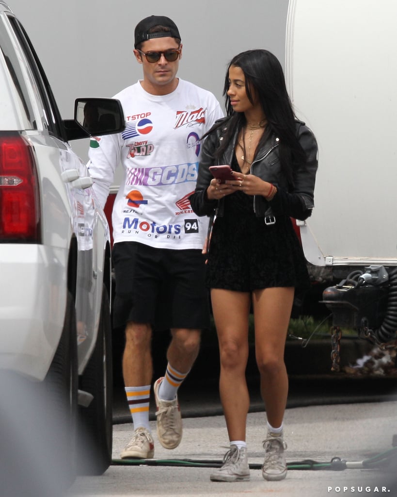Zac Efron and Sami Miro on Neighbors 2 Set Pictures