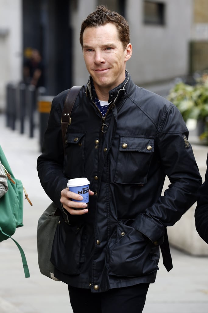 Benedict Cumberbatch Grabs Coffee in London March 2015