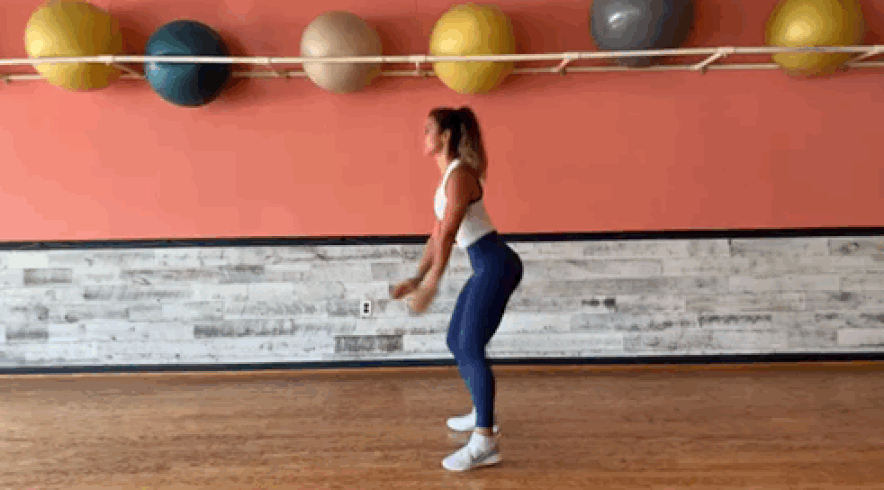 Bodyweight Squat to Alternating Kickback