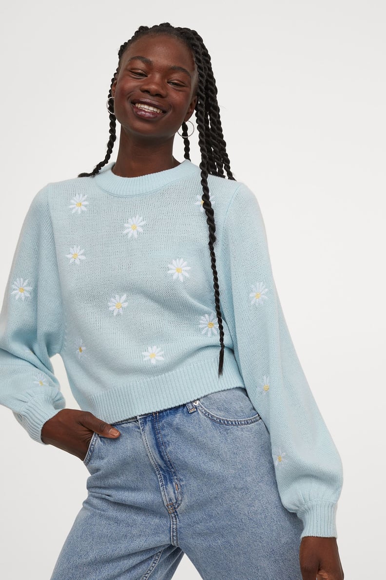 H&M Embroidered-Detail Sweater