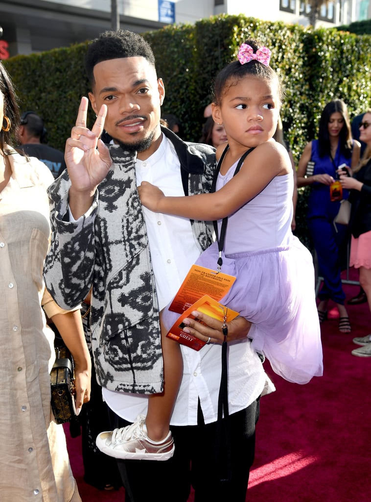 Pictured: Chance the Rapper and Kensli Bennett at The Lion King premiere in Hollywood.