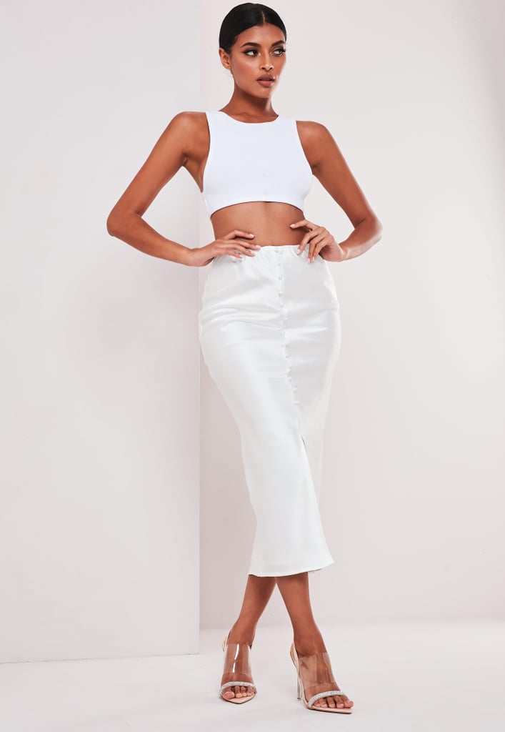 white jersey skirt uk