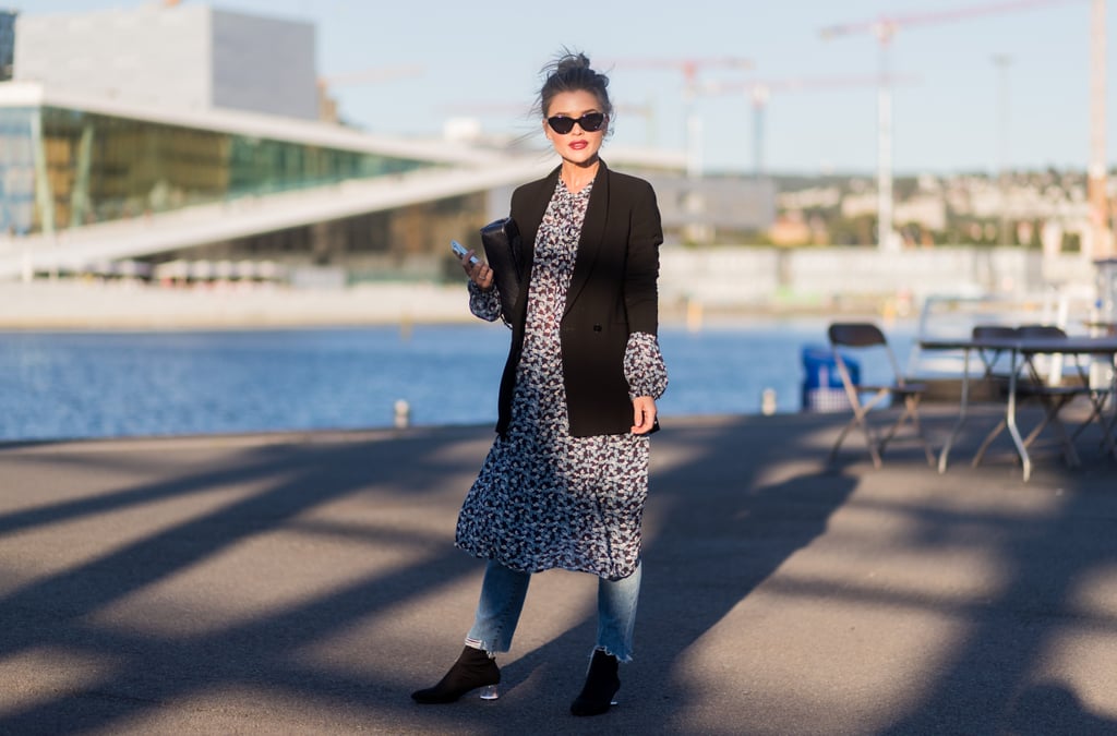 An ankle boot plus dress is simple enough, so take it next level with a pair of jeans. This layering hack as done by Gine Margrethe is what separates fashion girls from the rest of the pack.