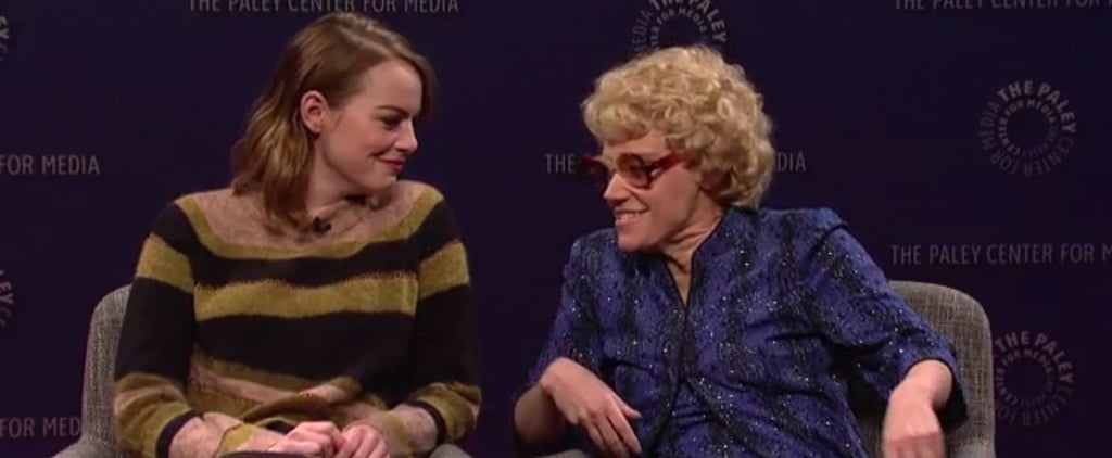 Emma Stone Laughs During SNL Skit 2016