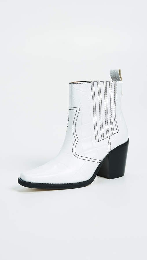 Ganni callie clearance boots white