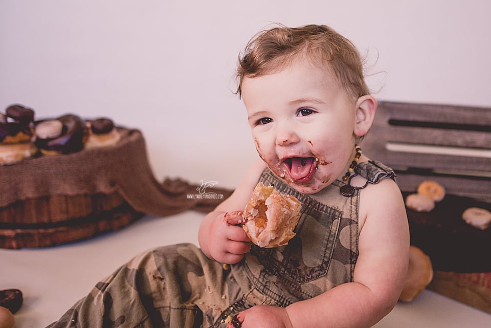 First Birthday Doughnut Smash Photoshoot