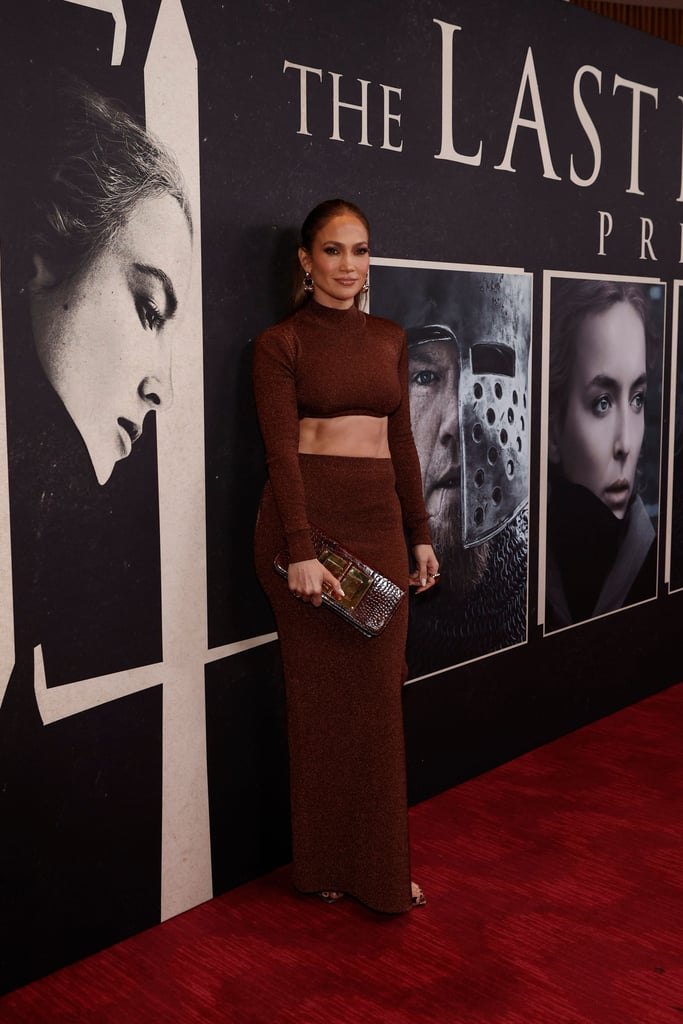 Jennifer Lopez Wears Hervé Léger to The Last Duel Premiere