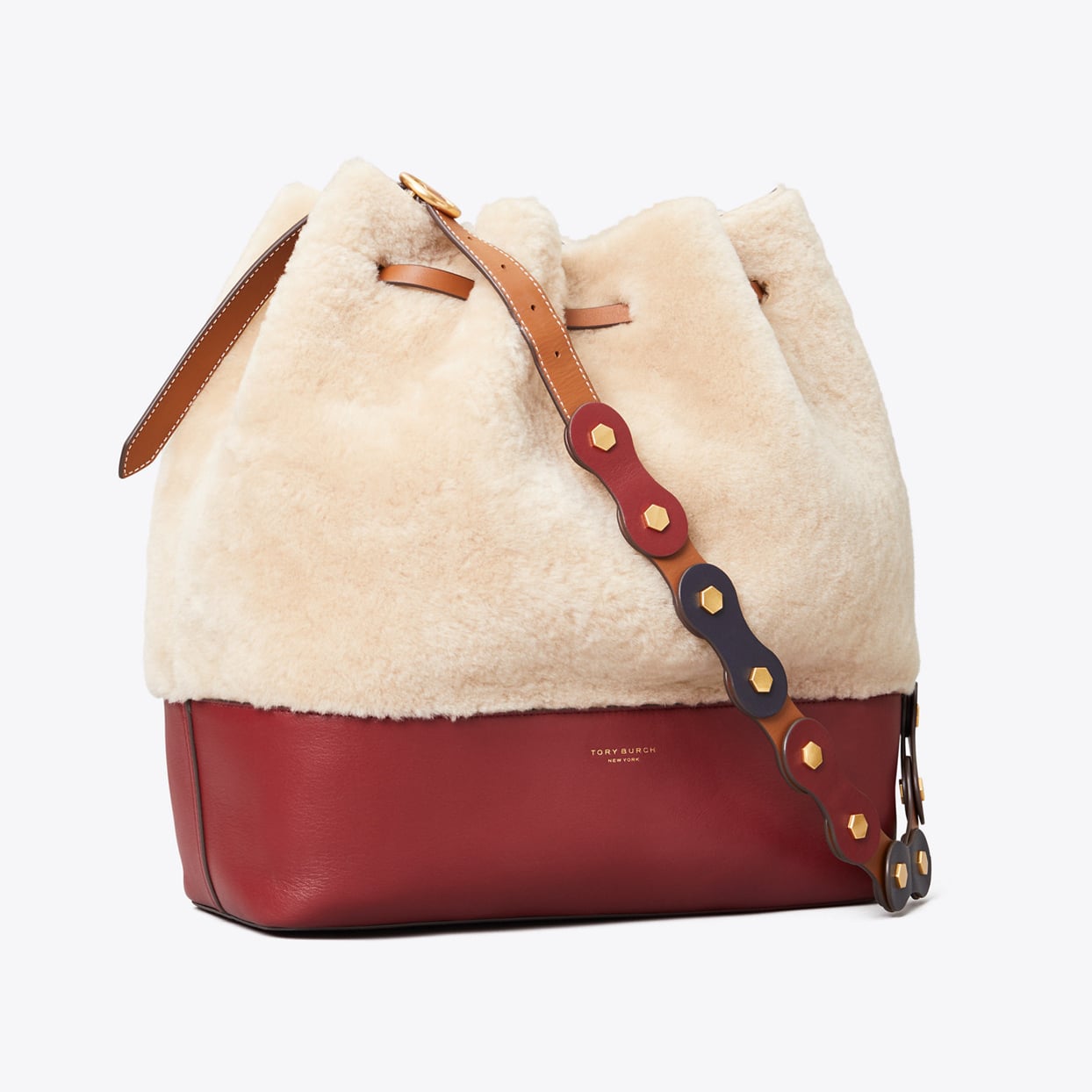 tory burch shearling bag