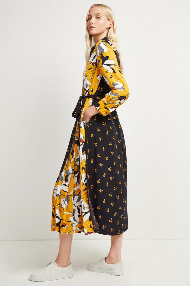 French Connection Aventine Drape Maxi Shirt Dress