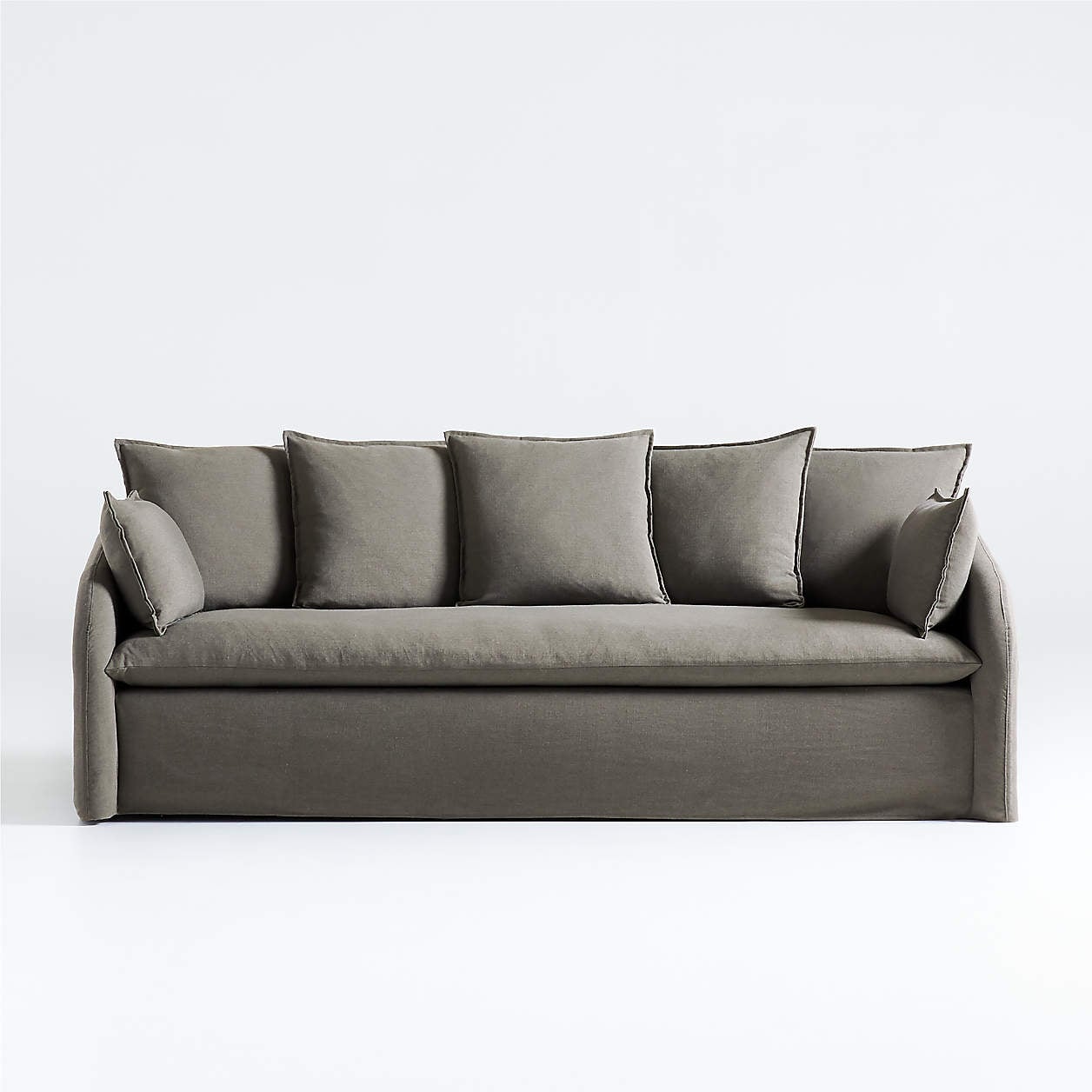 Crate and barrel store ever slipcovered sofa
