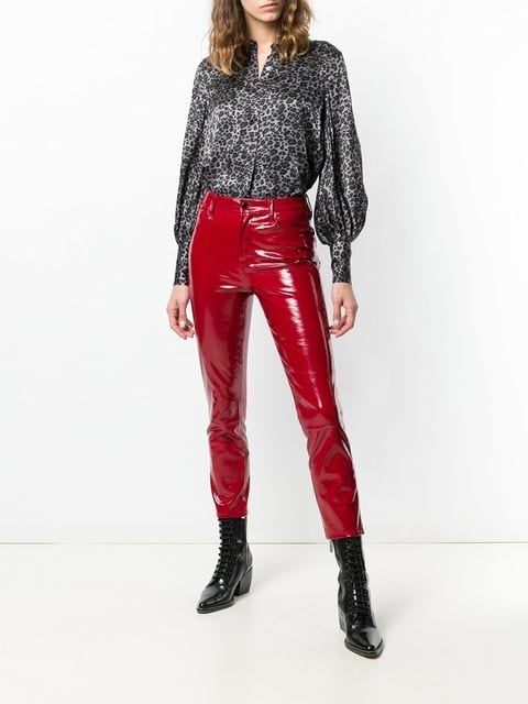 J Brand Cropped Leather Trousers