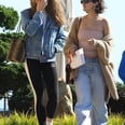 Selena Gomez Wore Denim Track Pants — Yep, With Buttons All the Way Up