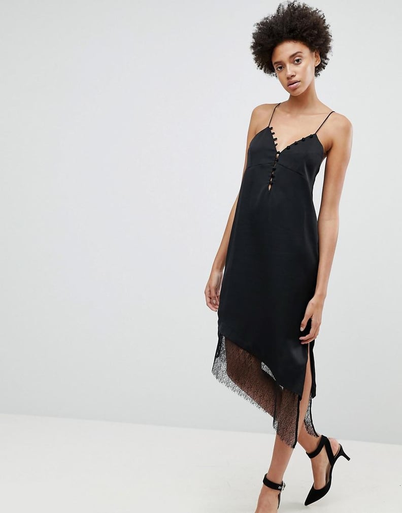 N12H After Hours Lace Trim Slip Dress