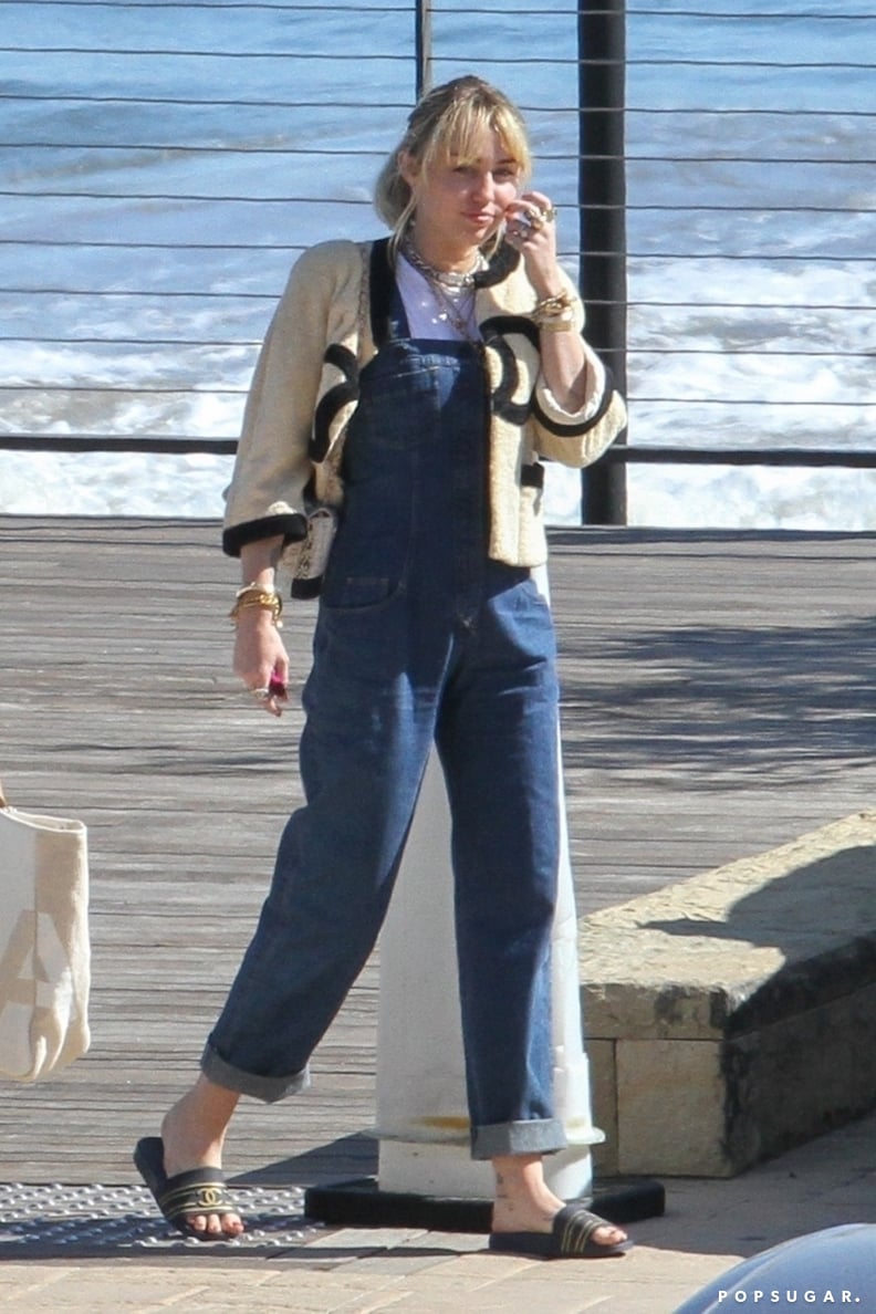 Miley Cyrus Wearing Chanel in Malibu, CA