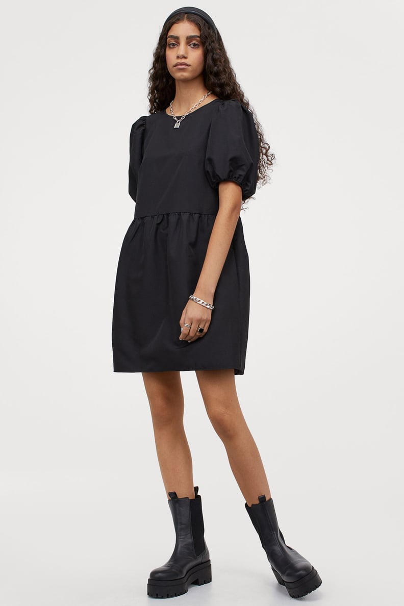 Puff-sleeved Dress