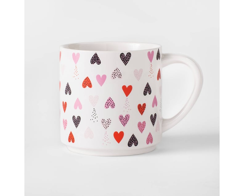 Hearts Glazed Stoneware Mug