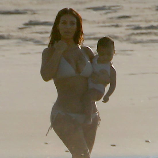 Kim Kardashian on the Beach With North West | Pictures