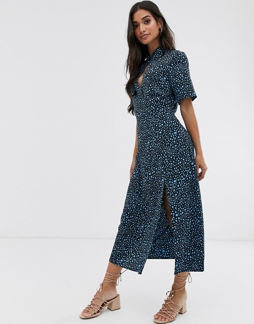 Fashion Union High Neck Midi Shift Dress