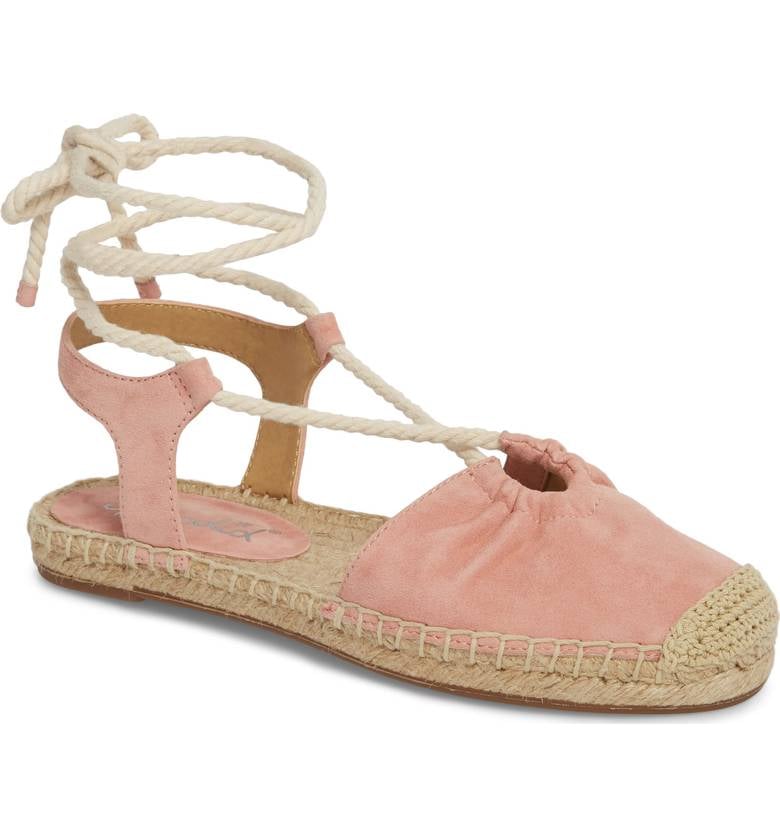 ankle tie espadrilles flats