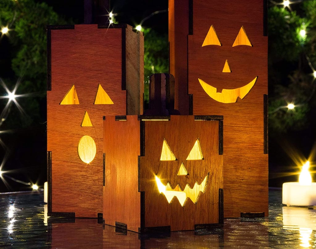 The Personalized Gift Co Light Up Wood Jack o' Lanterns