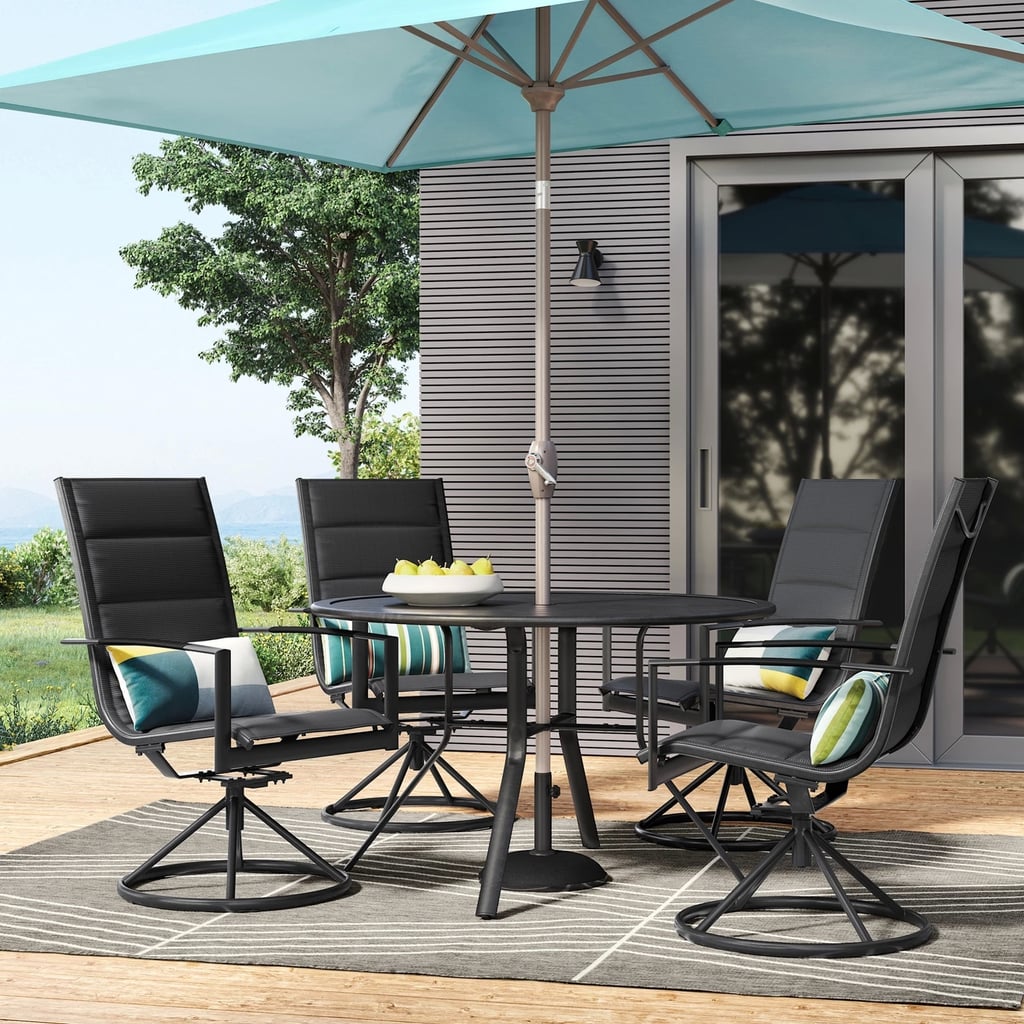 Avalon 5-Piece Sling and Steel Patio Dining Set