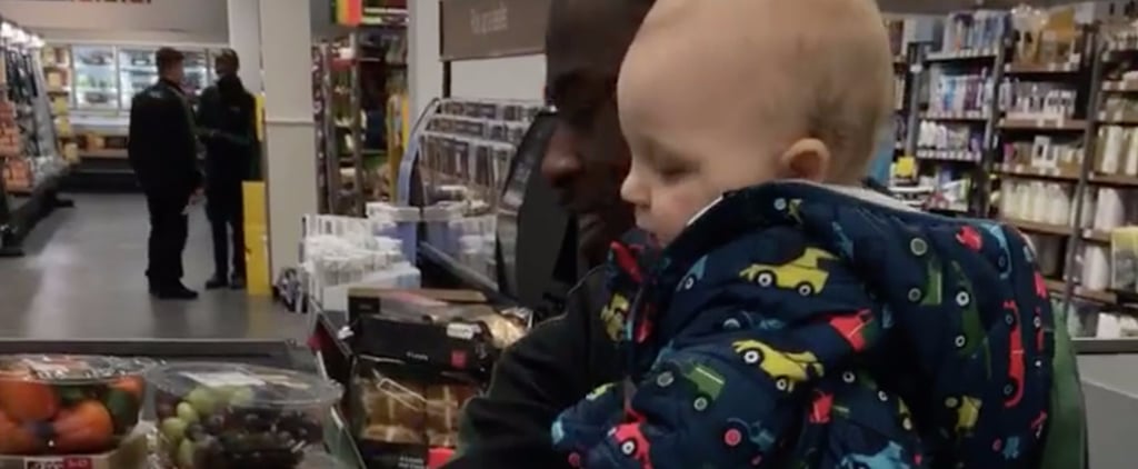 Grocery Store Clerk Helps Mom With Baby